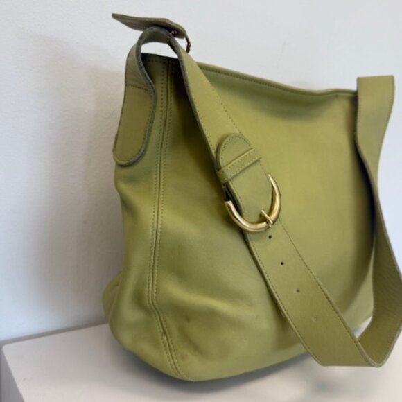vintage coach bag #4161 green color leather bag - Picture 2 of 11